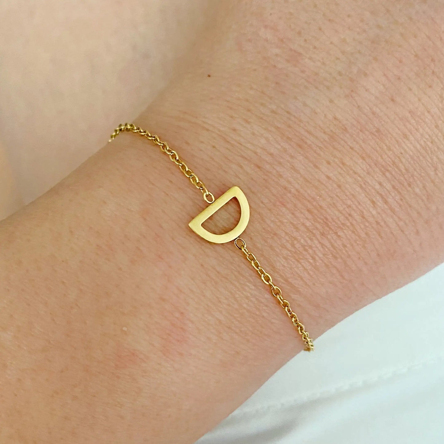 Dainty Sparkle Initial Bracelet